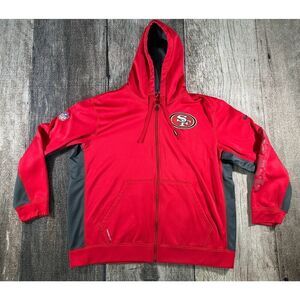 Nike Mens Dry Fit 49ers Hoodie XXL On Field Apparel Therma Fit NFL Red